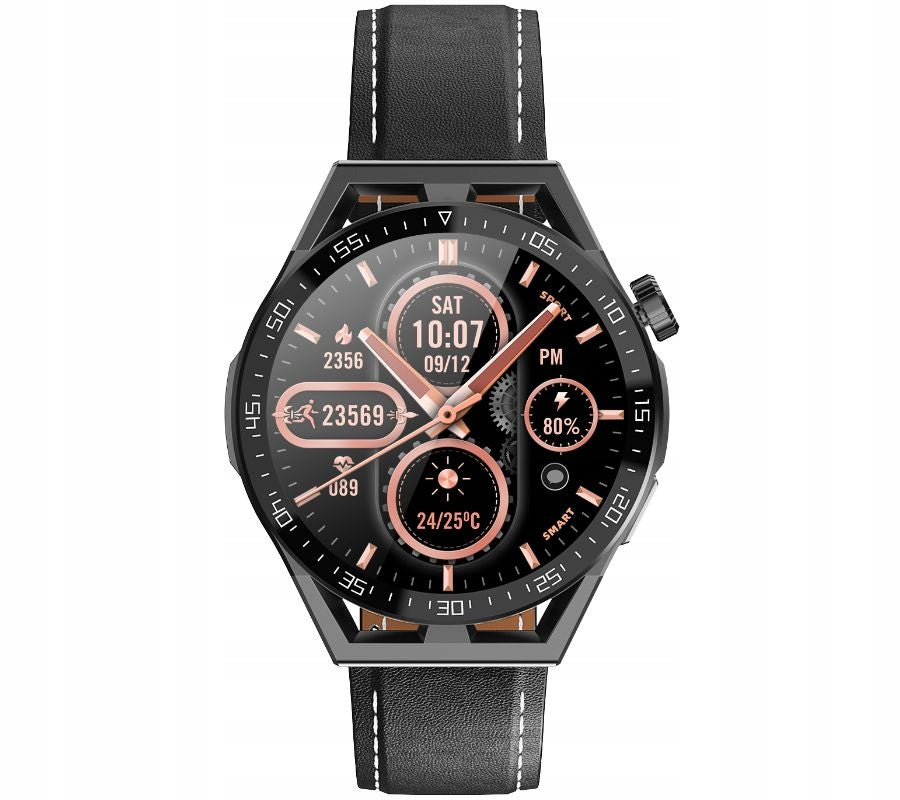 Smartwatch Rubicon RNCE88-1 Black Silicone Strap + Part Leather Strap