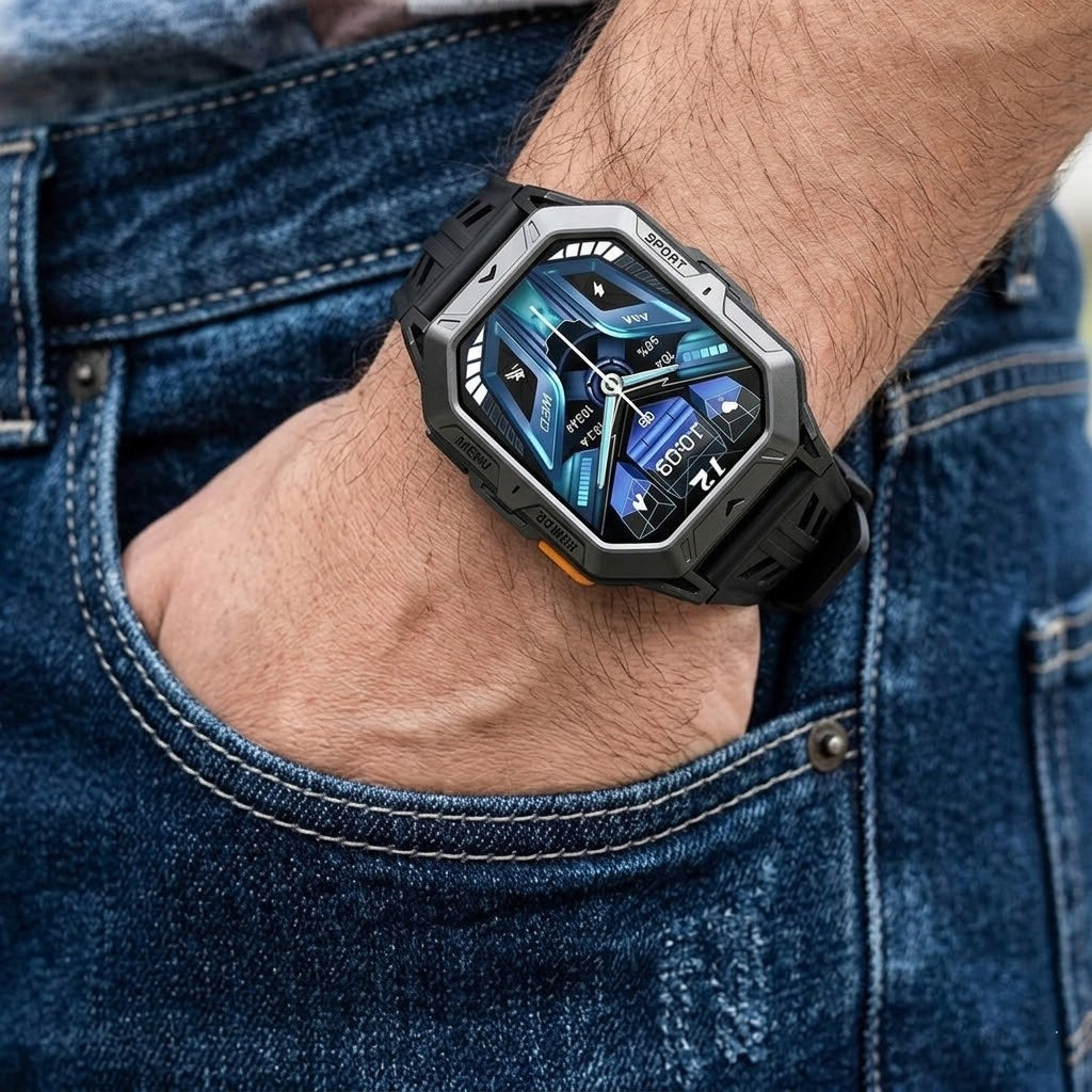 Smartwatch Rubicon RNCF24-2 1000mAh waterproof black military talk Packaging status original