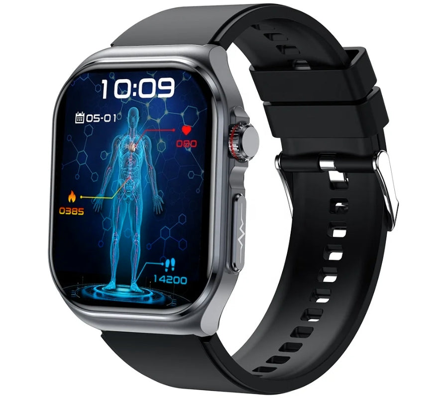 Smartwatch Rubicon RNCF36 black + black silicone strap Brand Rubicon