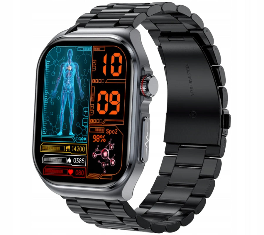 Smartwatch Rubicon RNCF36 black + black silicone strap + black bracelet Brand Rubicon
