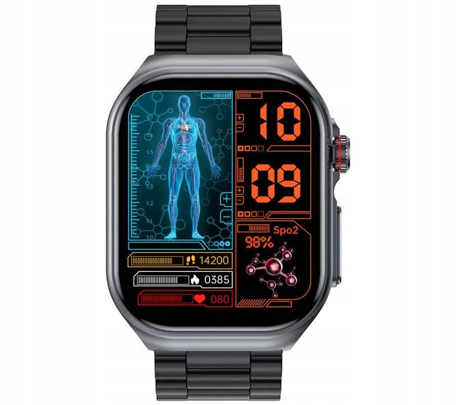Smartwatch Rubicon RNCF36 black + black silicone strap + black bracelet