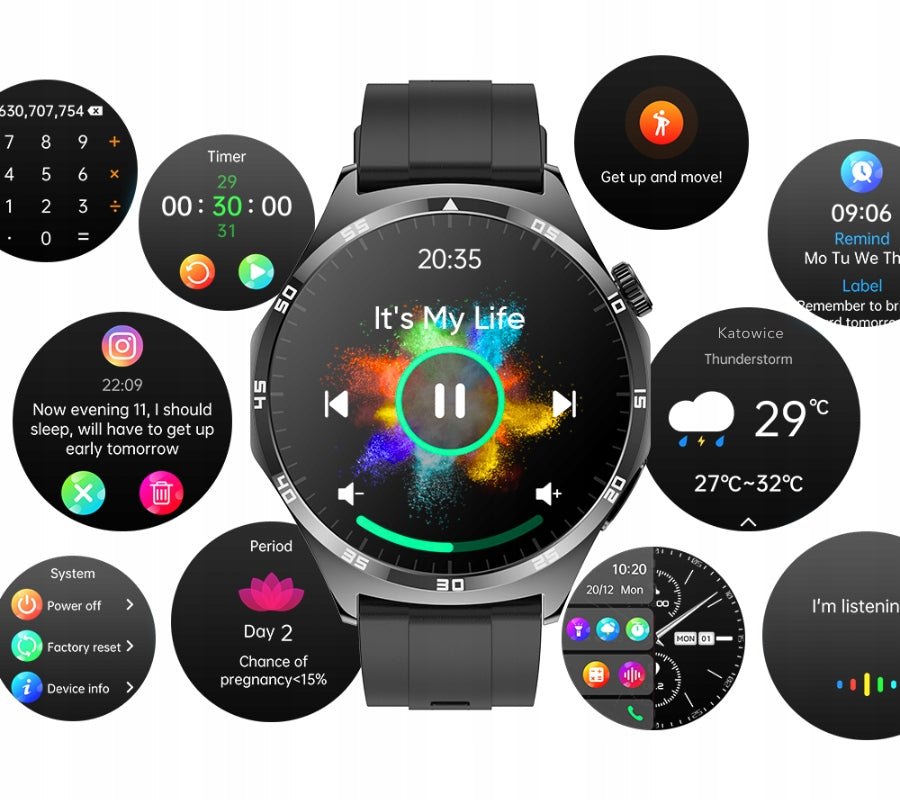 Smartwatch Rubicon RNCF38 black Packaging status original