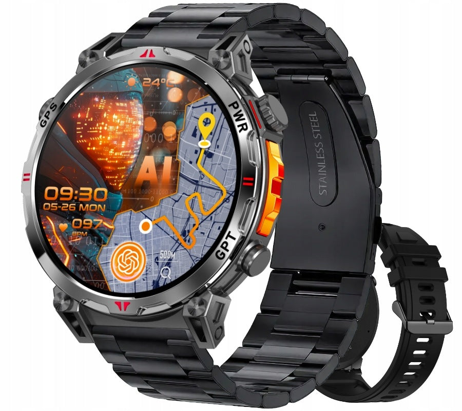 Smartwatch Rubicon RNCF52 black /black bracelet + black silicone Brand Rubicon