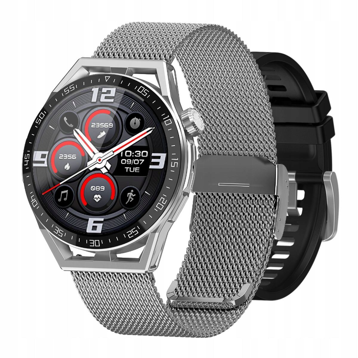 Smartwatch Rubicon with call function Pressure Color silver