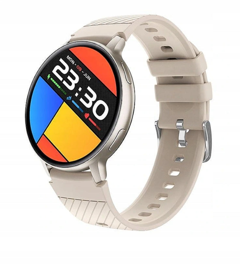 Smartwatch S53 with heart rate monitor, pedometer and energy saving Color beige