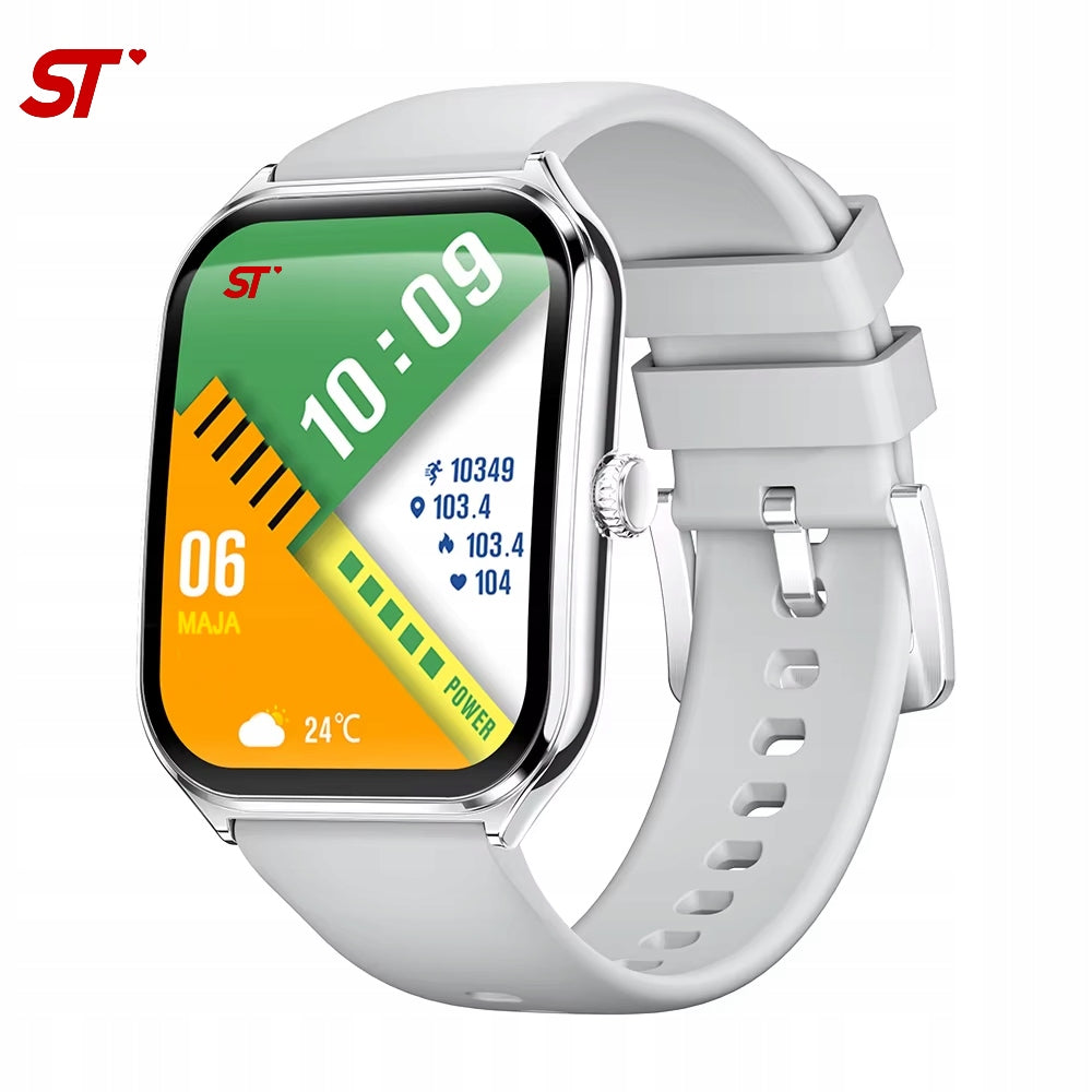 Smartwatch ST 08 UltraSlim | silver - strap grey
