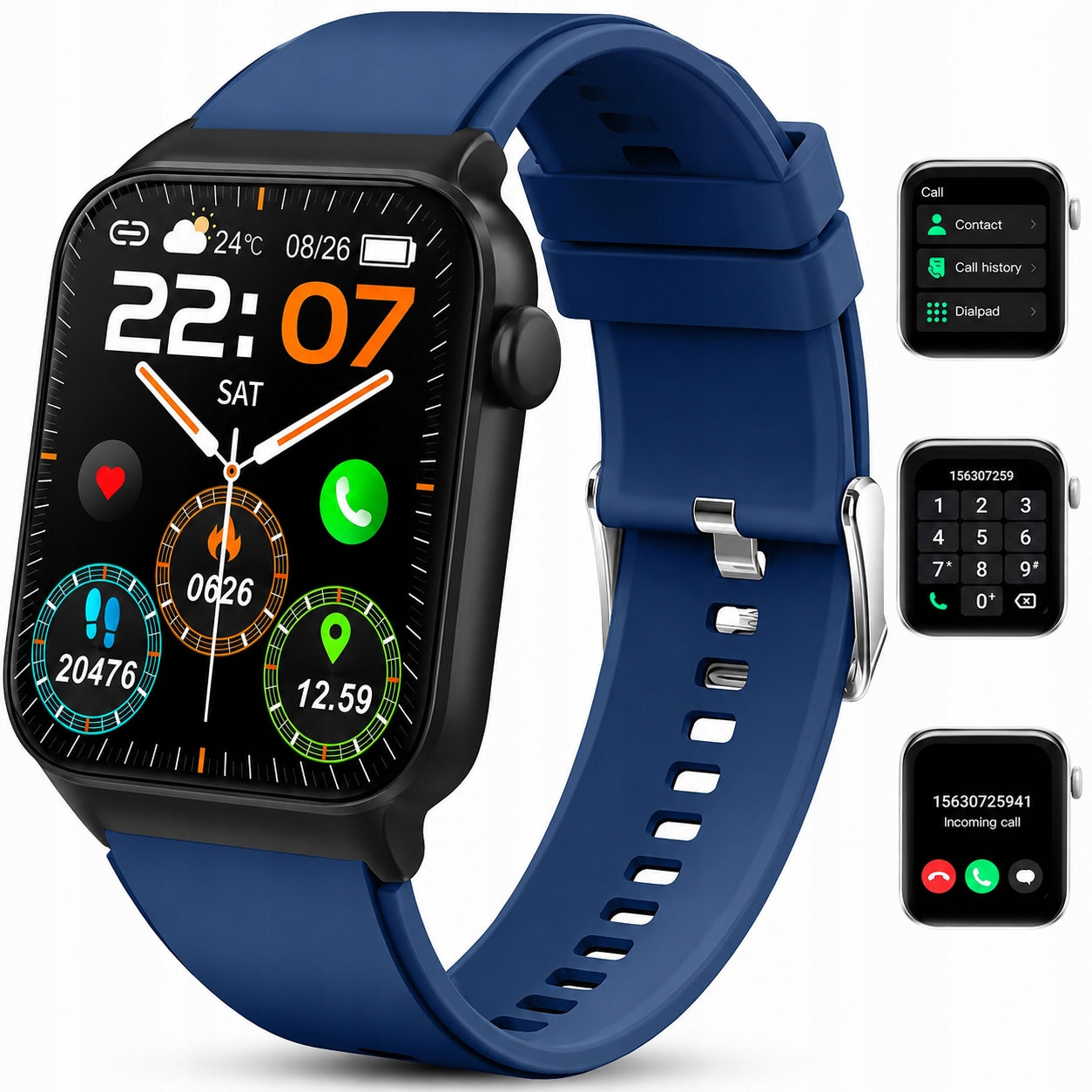 Smartwatch STECEi T50S for men and women purple waterproof