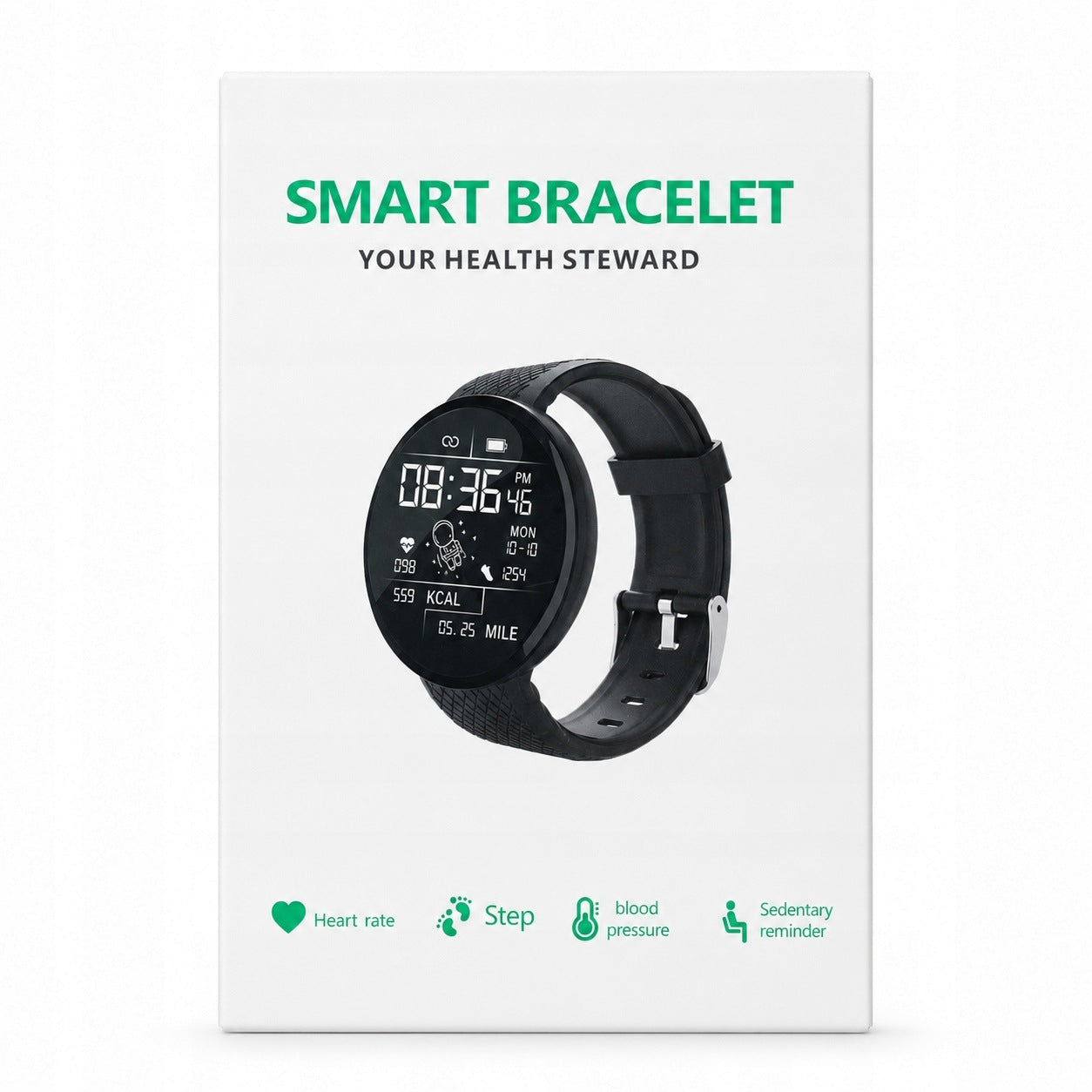 Smartwatch Smart Bracelet D18 black Bluetooth USB pedometer