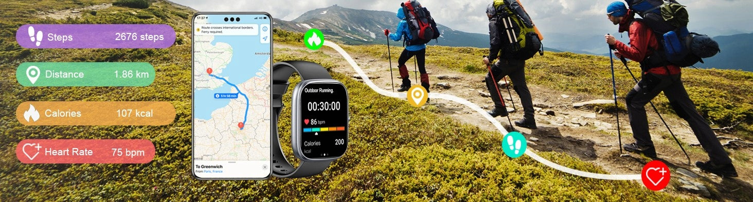 Smartwatch Smart watch fitness Android/iOS black UAUE EAN (GTIN) 6951572587137