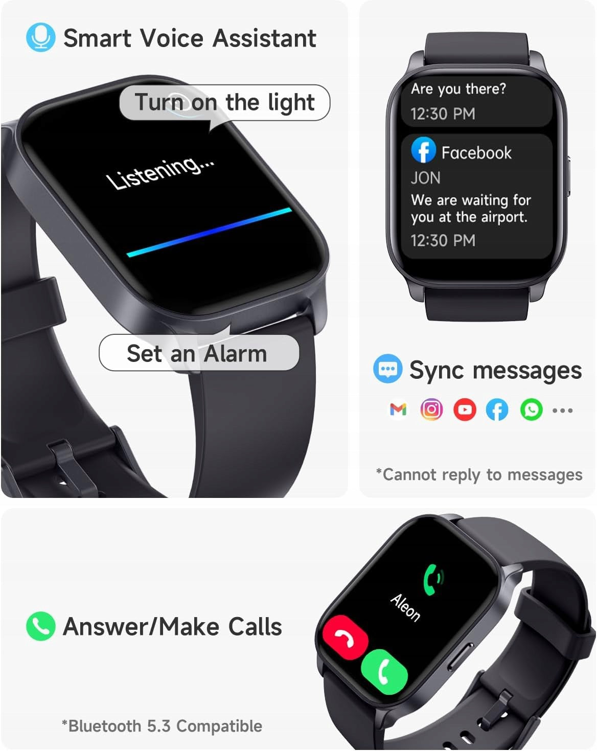 Smartwatch TOOBUR Smart Watch black – smart watch Manufacturer code IDW20