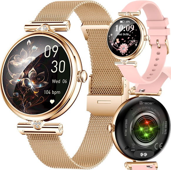 Smartwatch TRACER SMK15 Aurora Women's watch Menstrual cycle 2 stripes