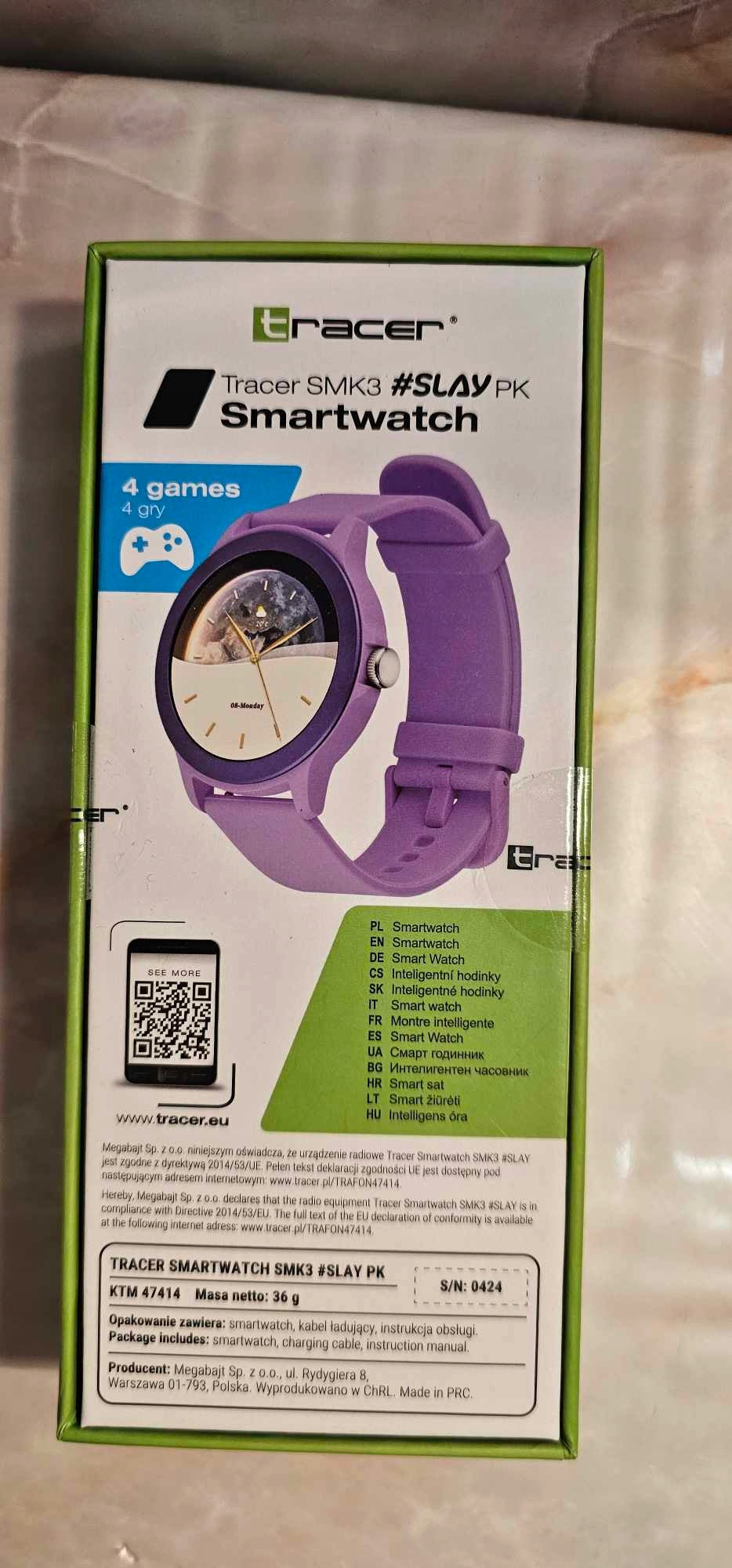 Smartwatch Tracer SMK3 purple Manufacturer code KTM 47414