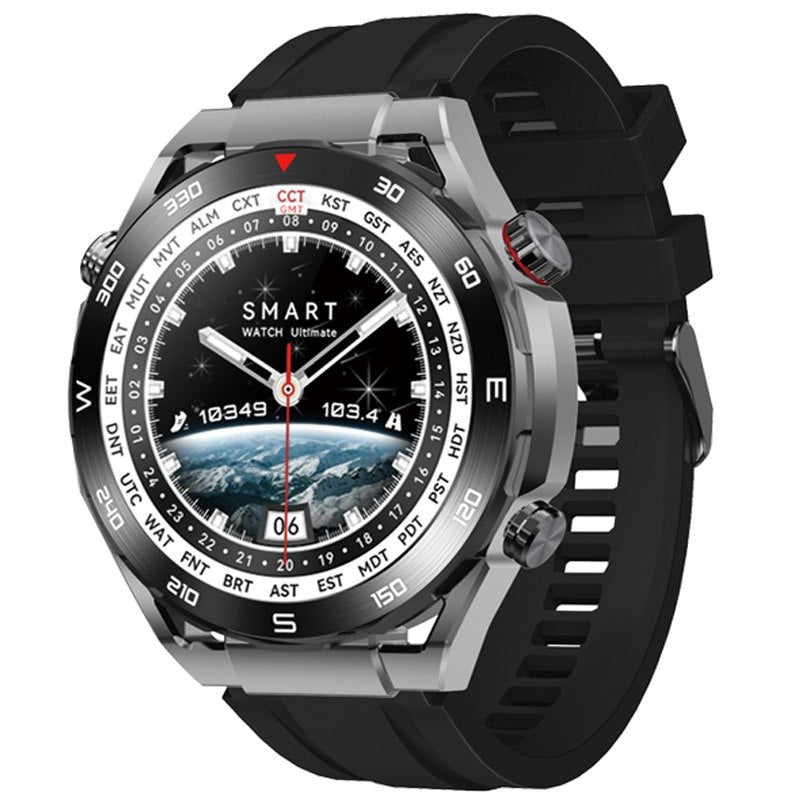 Smartwatch VELTORI VT100-1 Black Silicone Strap Black Eco Leather Packaging status original