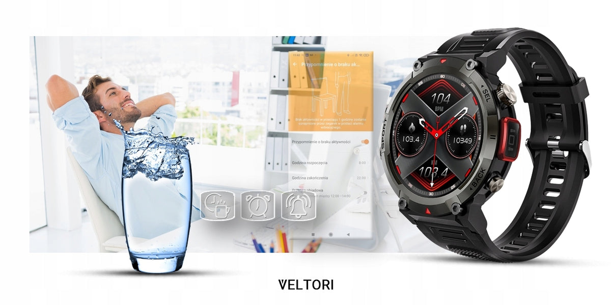 Smartwatch VELTORI VT140-1 Black Silicone Strap Model other