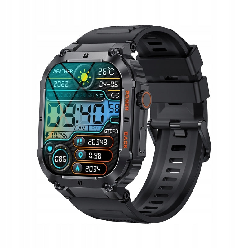 Smartwatch VELTORI VT200-1 Black Silicone Strap Packaging status original