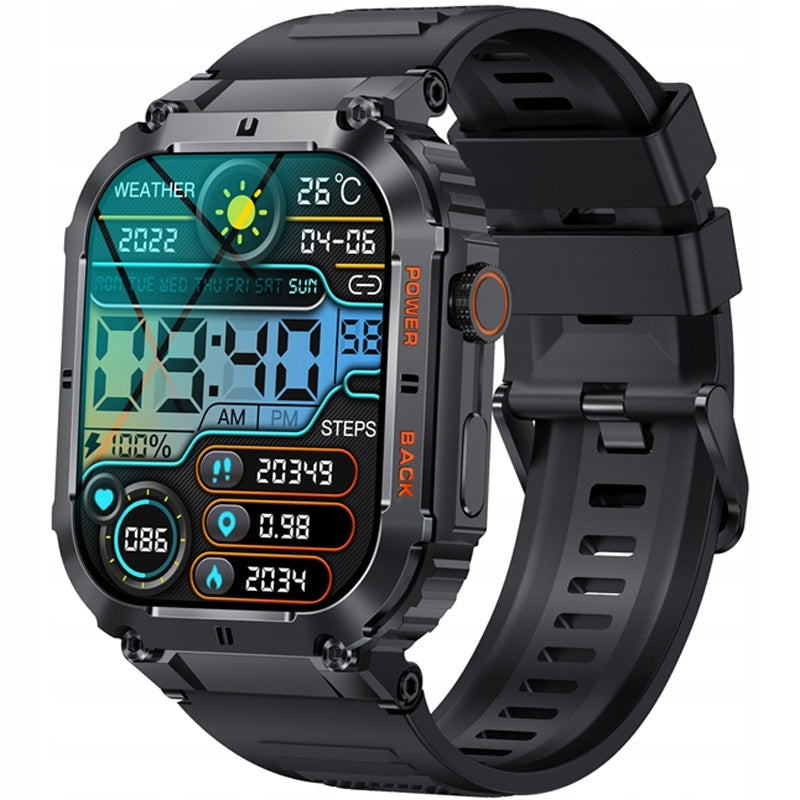 Smartwatch VELTORI VT200-1 Black Silicone Strap