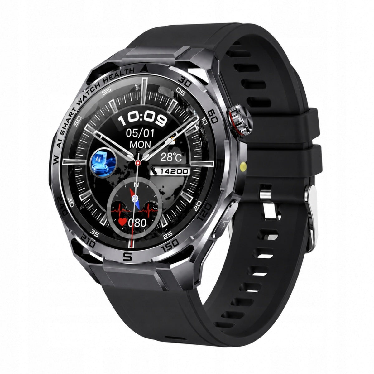 Smartwatch WM18 black silicone Watchmark Brand Watchmark