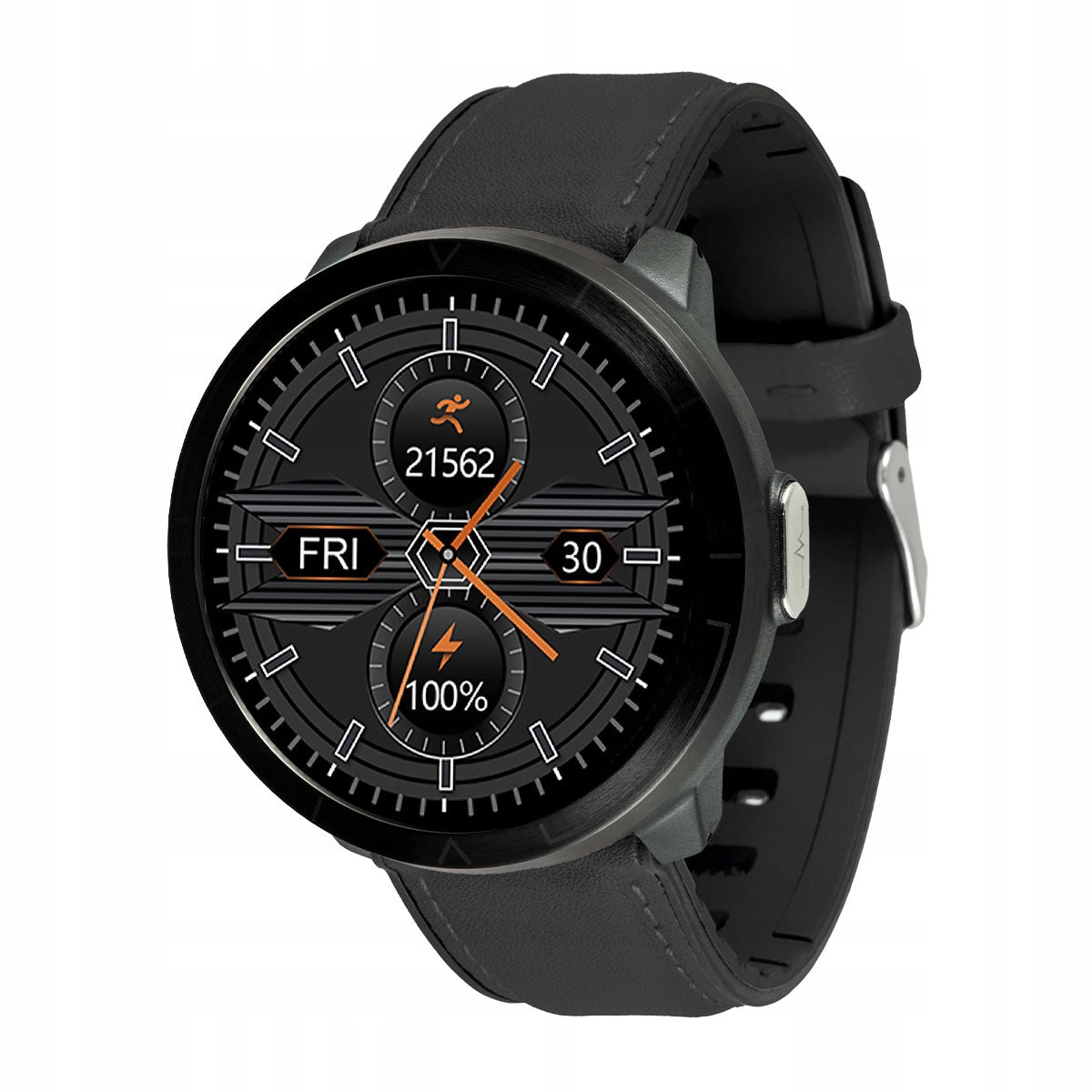 Watchmark Kardio WM18 Schwarzes Leder 