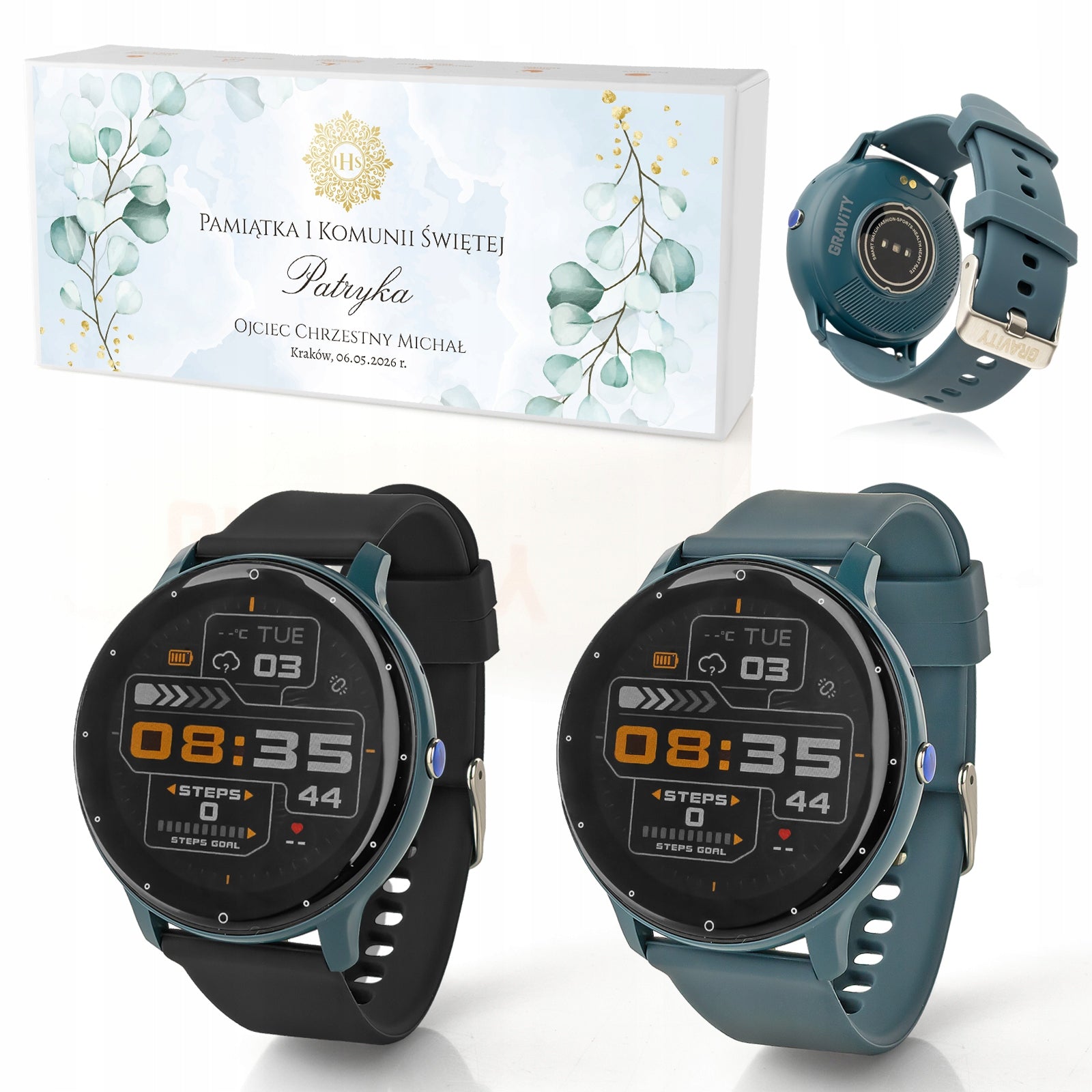 Smartwatch Watch Communion Gift for Boy + Personalization Print