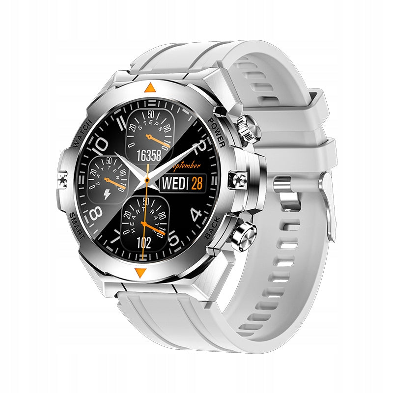 Smartwatch Watch KM99 SILVER Business 2 STRIPES BIG HD CZ PL Menu