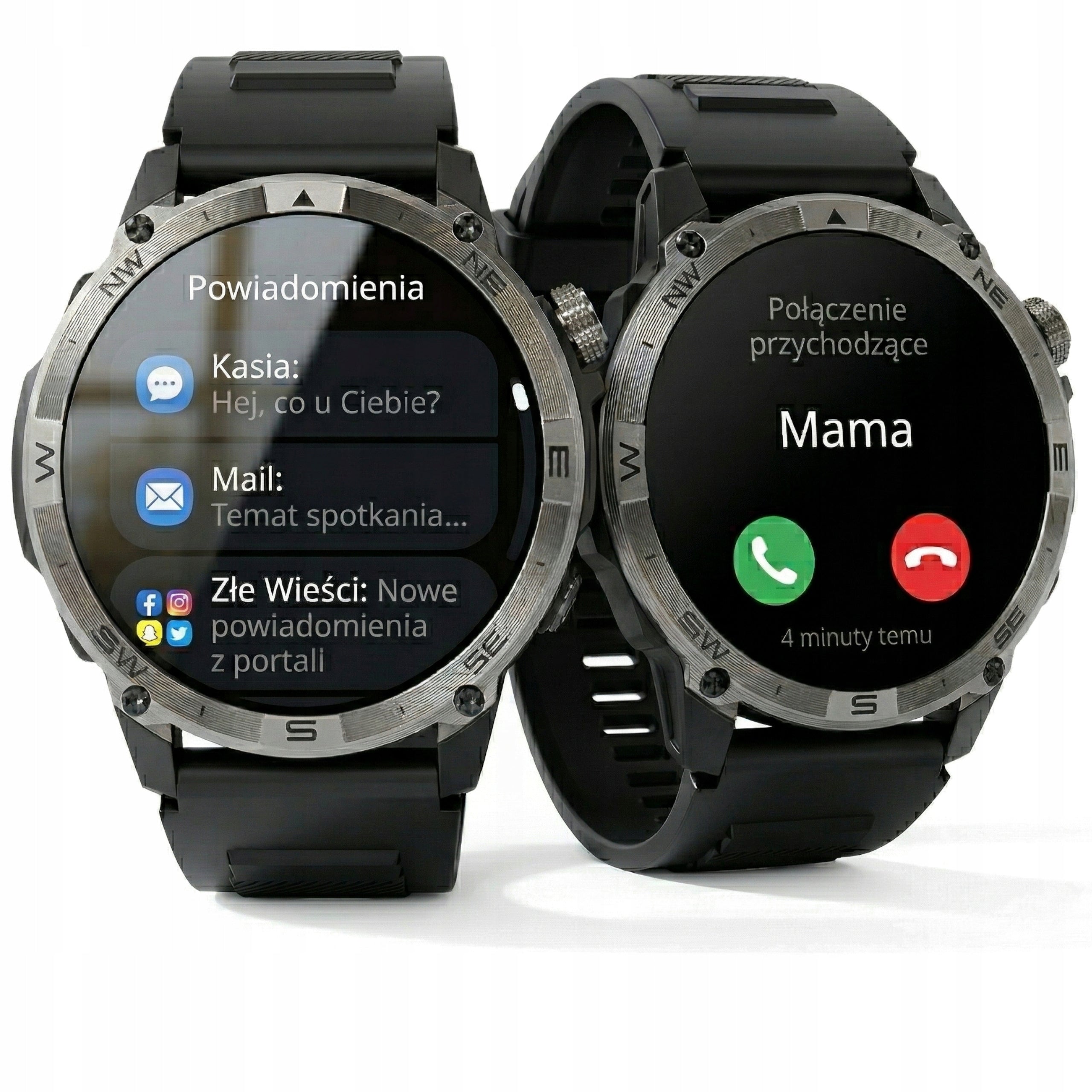 Smartwatch Wenom Explorer GPS Polish Men's Sports Men's 3 ATM Smart Watch