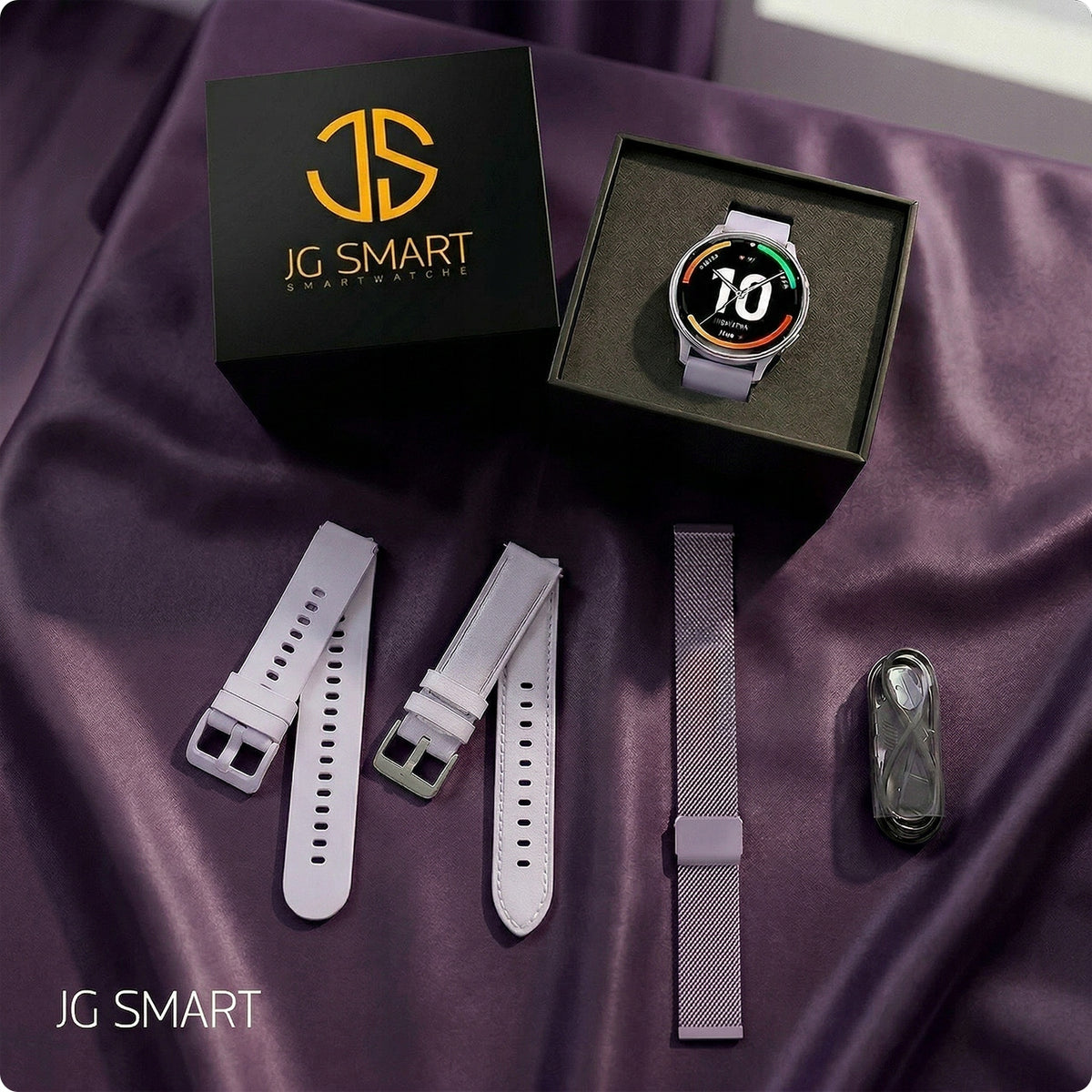 Smartwatch Women's GPS AMOLED 3ATM Talk SMS 450mAh 110+ Sport Menu PL Brand JG Smart