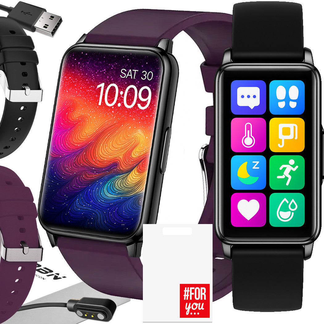 Smartwatch Women's Pulse Steps SMS PL Menu Two Colors Strap