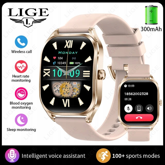 Smartwatch Women's Sports Watch LIGE 2.01 3D curved screen