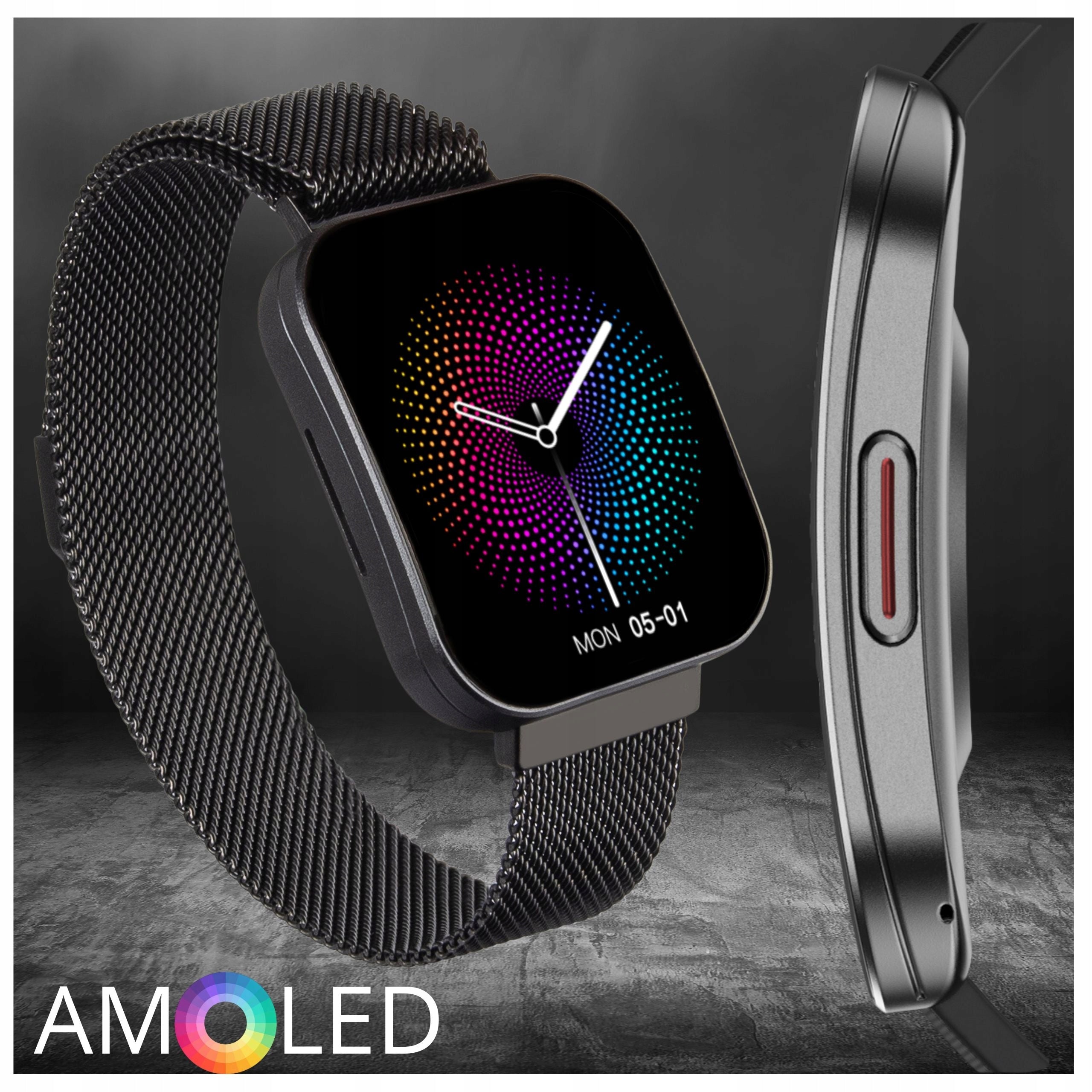 Smartwatch Women's Watch Bent Screen Black Waterproof Packaging status original