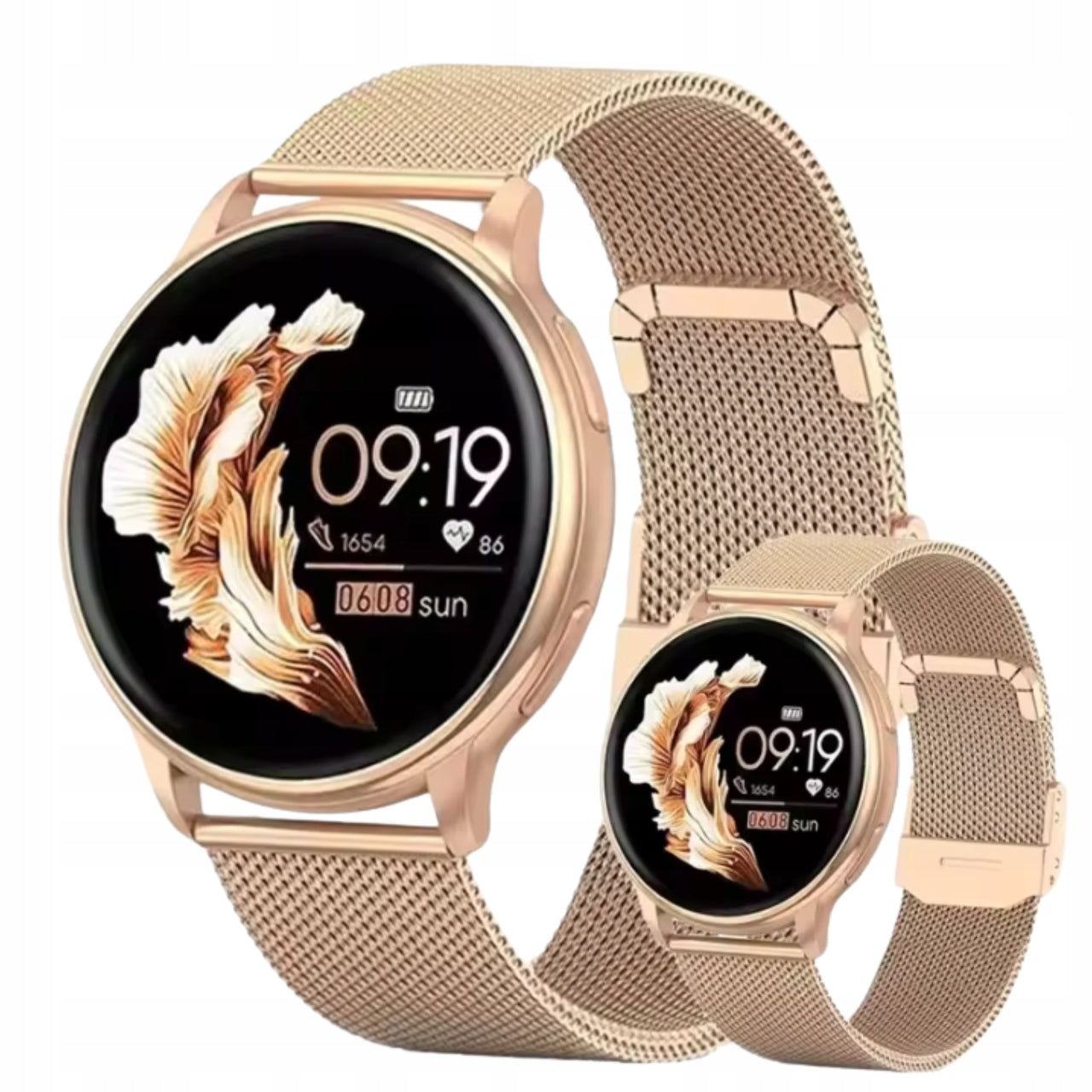 Smartwatch Women's Watch For Women TALK 280MAH Blood Pressure Monitor gold Packaging status original