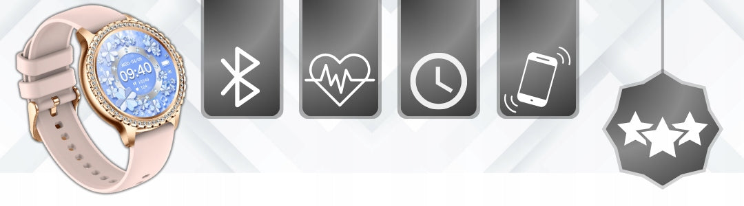 Smartwatch Women's Watch MENU PL Conversations SMS Pulse SMART WATCH + 2 STRIPES Model other