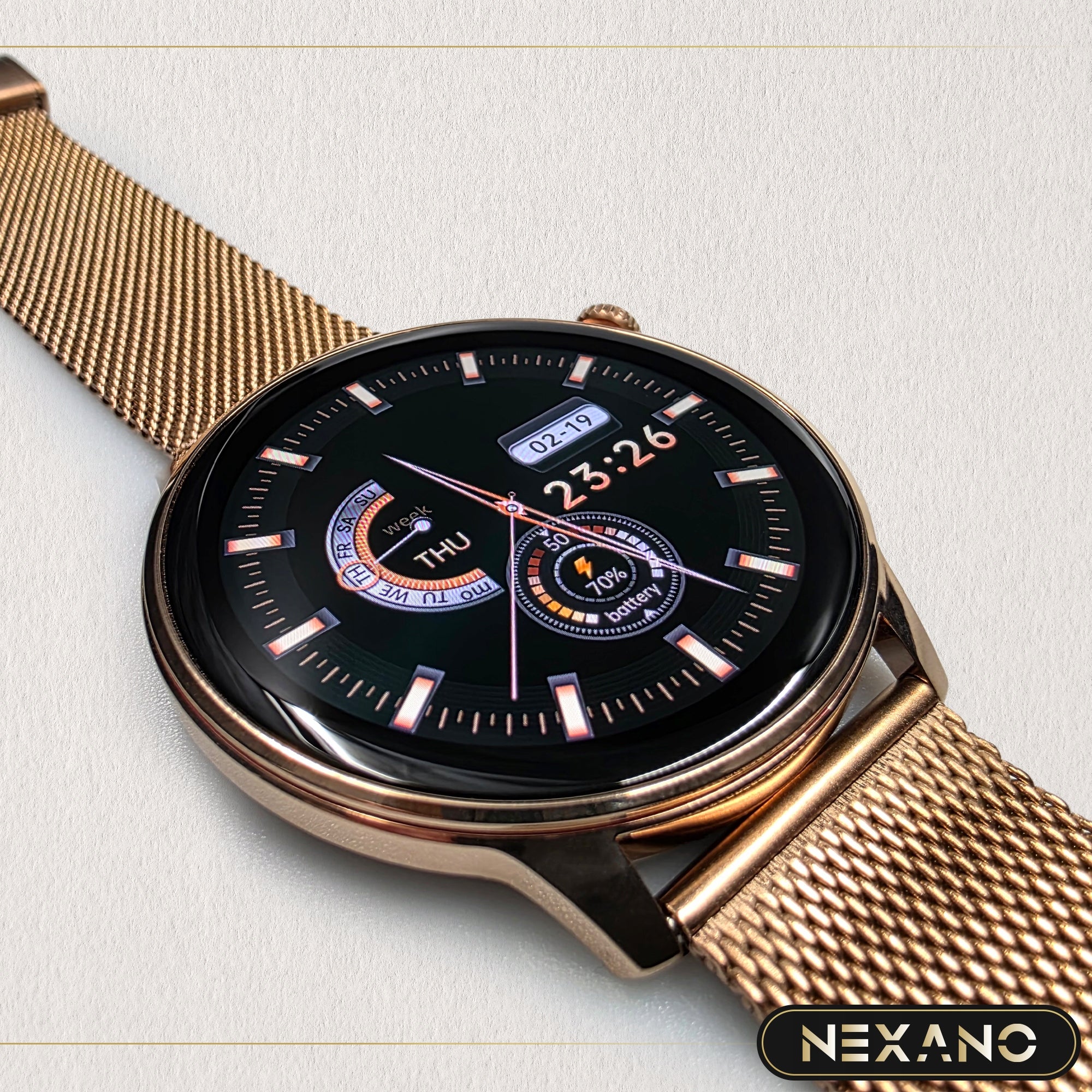 Smartwatch Women's Watch Smart Watch Gold with Talk Function Menu 3 Straps Manufacturer code LUNA Amoled złoty