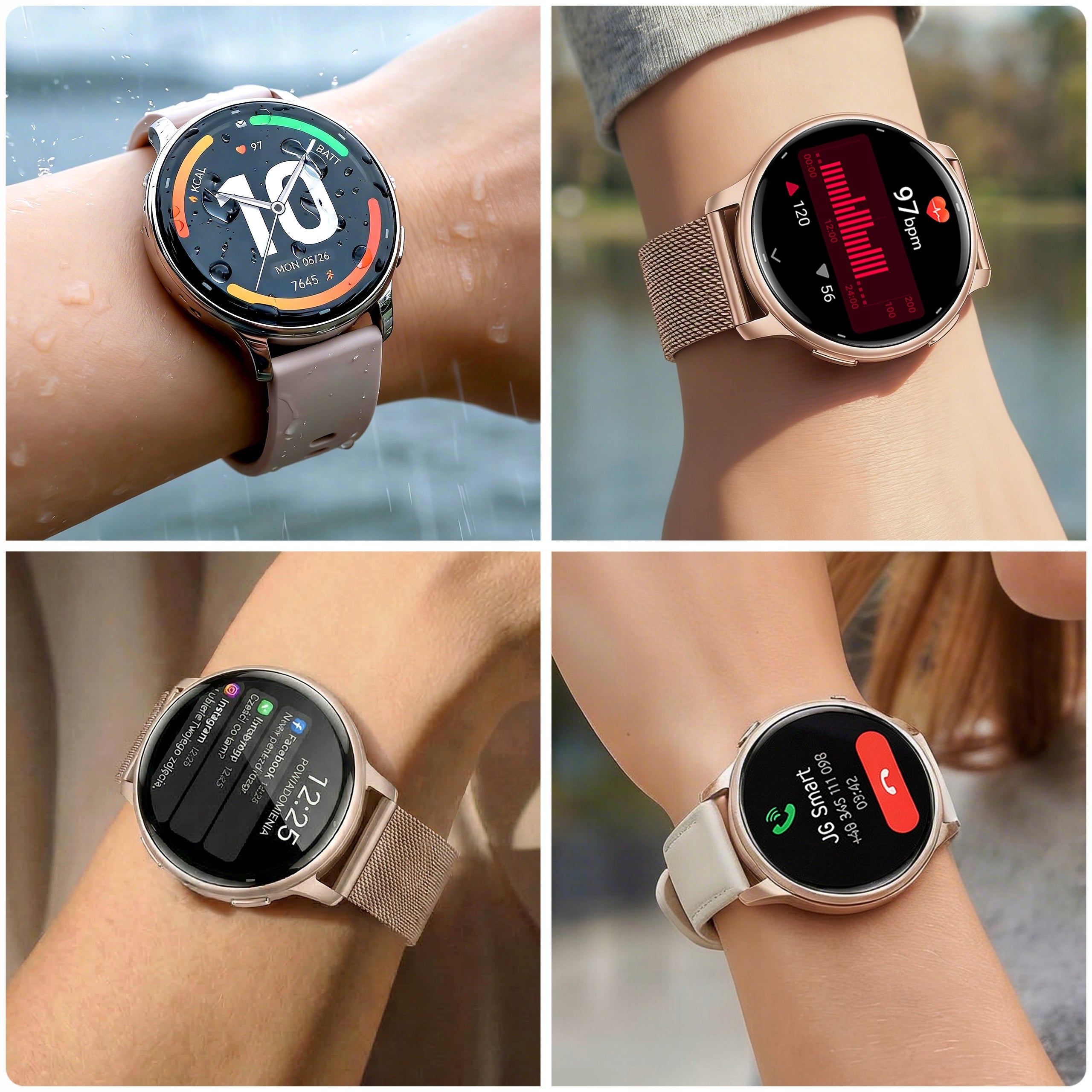 Smartwatch Women's watch with GPS WATERPROOF TALK PRESSURE MENU PL straps Manufacturer code smart watch sport gps wodoodporny menu polski