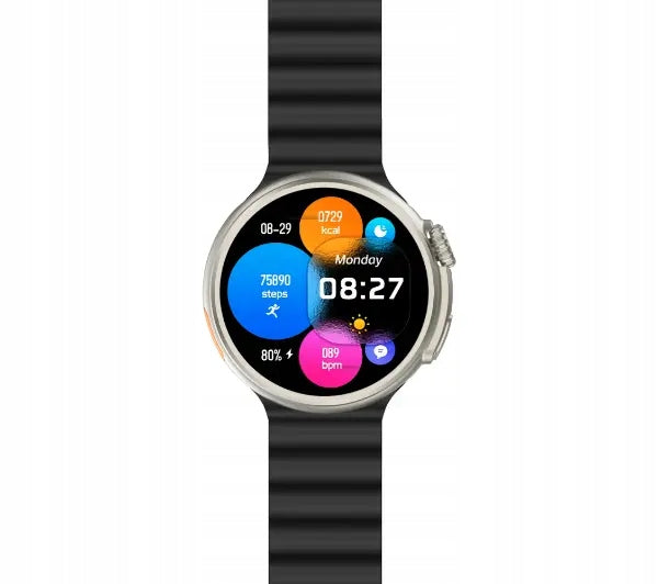 Smartwatch Yaxo OXNARD Titanium 51mm GPS AMOLED IP67 Black Additional Strap Model other