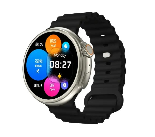 Smartwatch Yaxo OXNARD Titanium 51mm GPS AMOLED IP67 Black Additional Strap