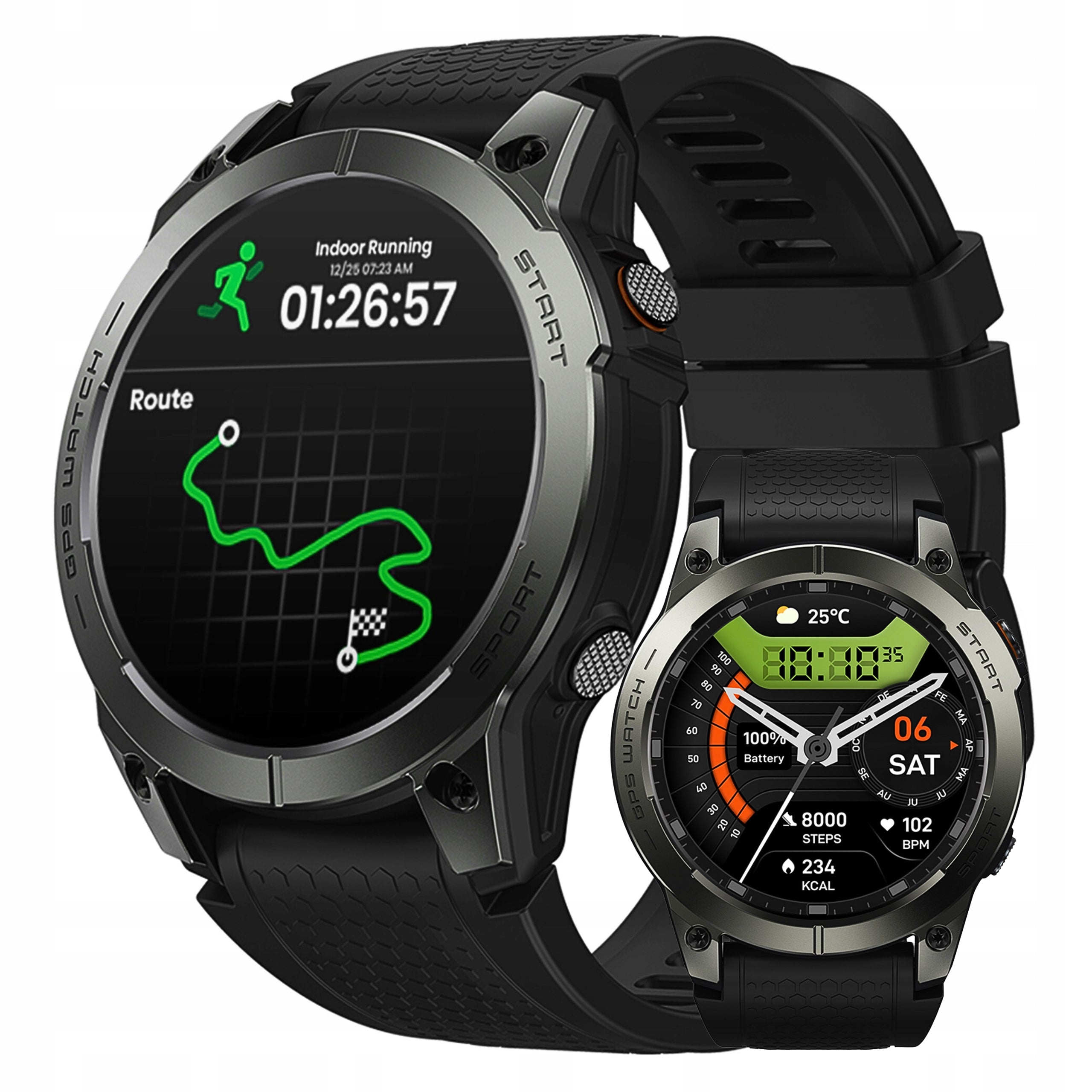 Smartwatch Zeblaze Stratos 3 PRO Conversations Menu PL GPS Watch AMOLED IP68 Packaging status original