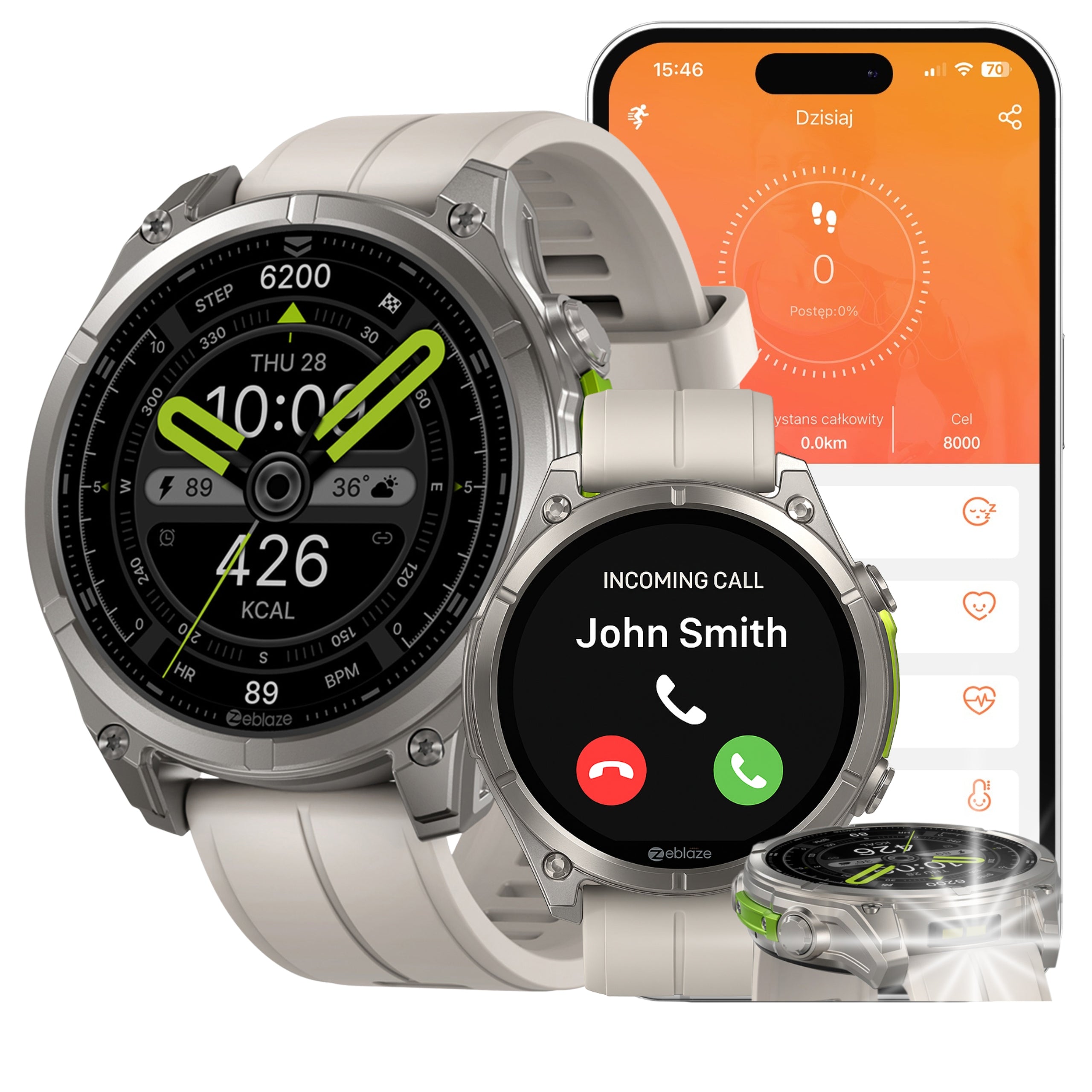 Smartwatch Zeblaze Vibe 8 Abyss Watch Grey AMOLED 5ATM Military Conversations