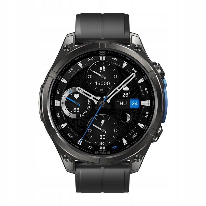 Smartwatch Zeblaze Vibe 8 Abyss black AMOLED 5ATM Talk Military Flashlight Packaging status original