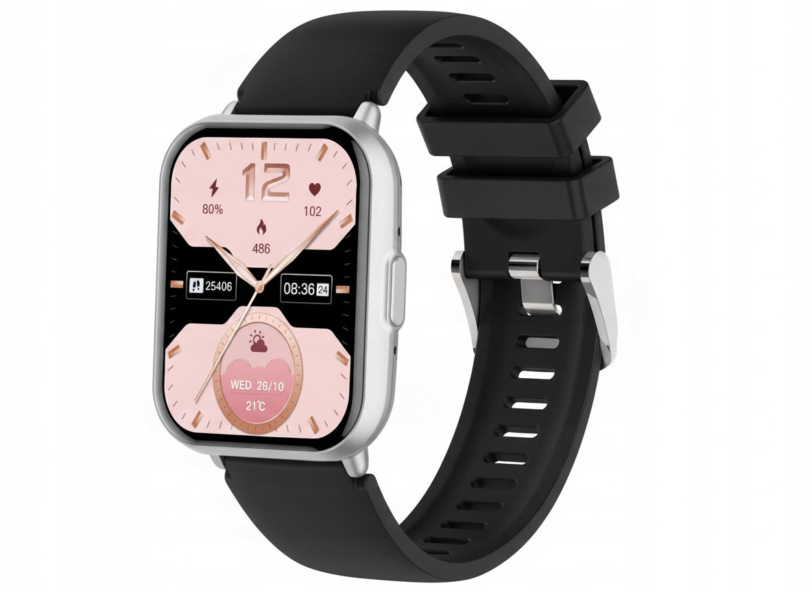 Smartwatch call notifications from phone pulse steps alarm menu PL Brand Rubicon