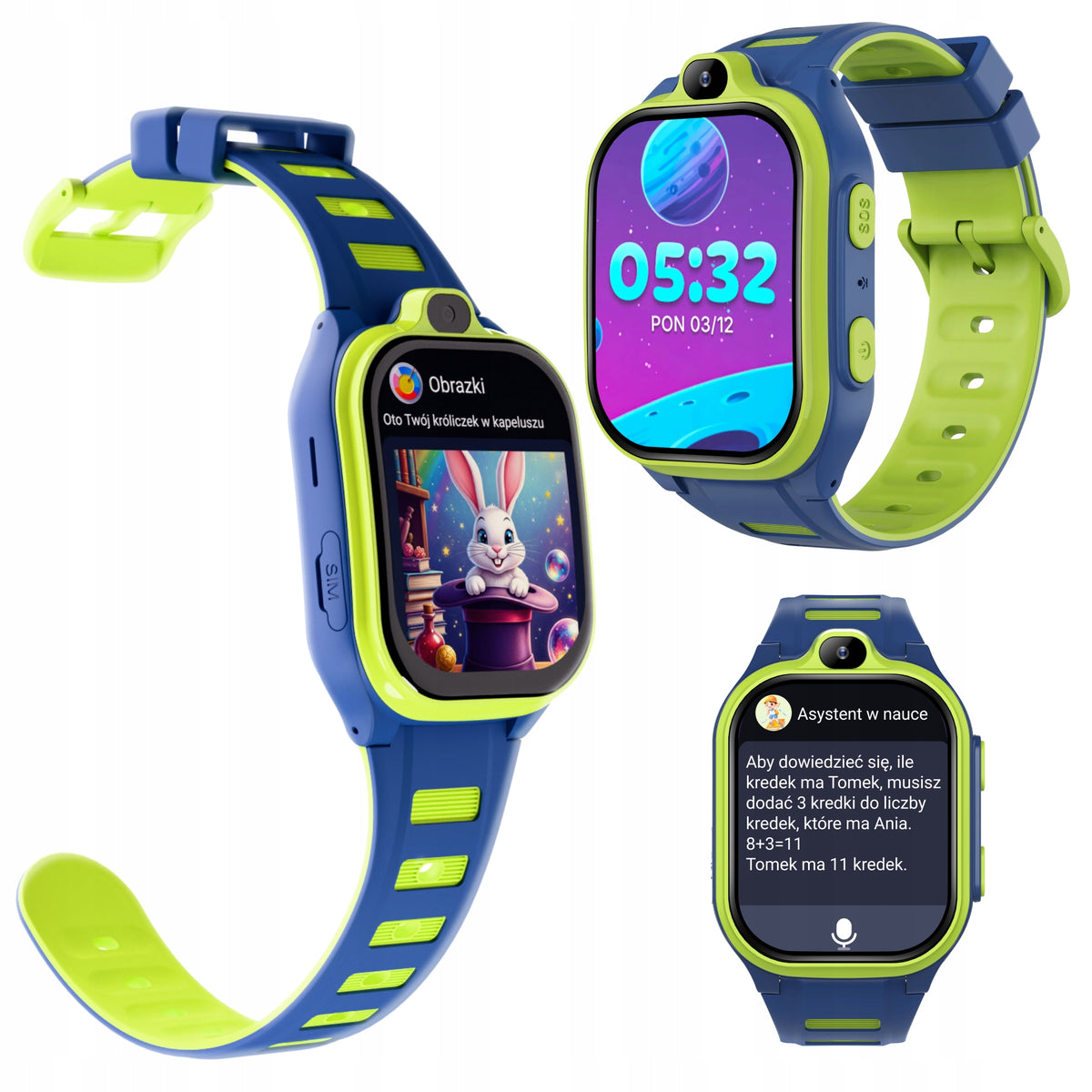 Smartwatch card watch for child video call locator Android AI