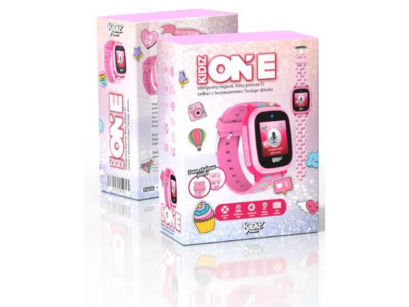 Smartwatch children's watch 3+ KidiZ One Pink SIM, phone SOS locator Brand Kidizwatch