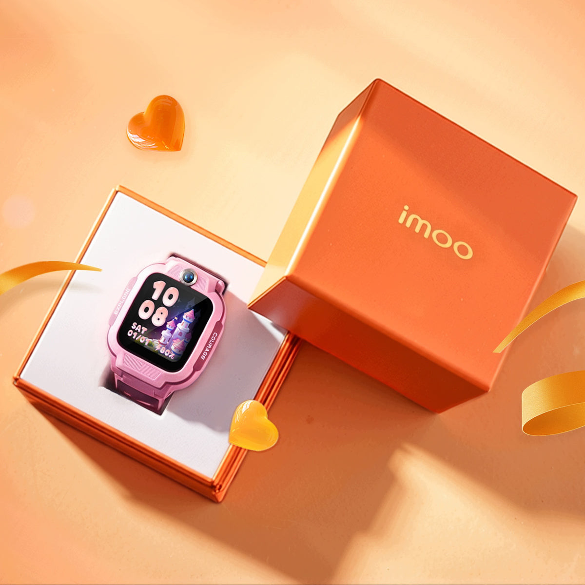 Smartwatch children's watch imoo Z3 pink,Gift version Packaging status original