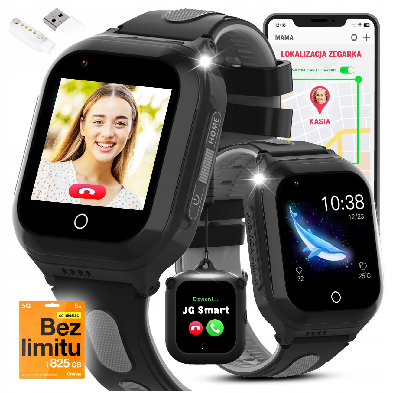 Smartwatch for Children Watch PL GPS Talking Learning SMS Camera Video Gift