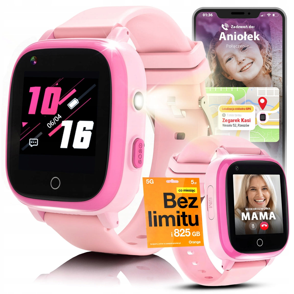 Smartwatch for Children Watch Phone Location Child Conversations Learning PL
