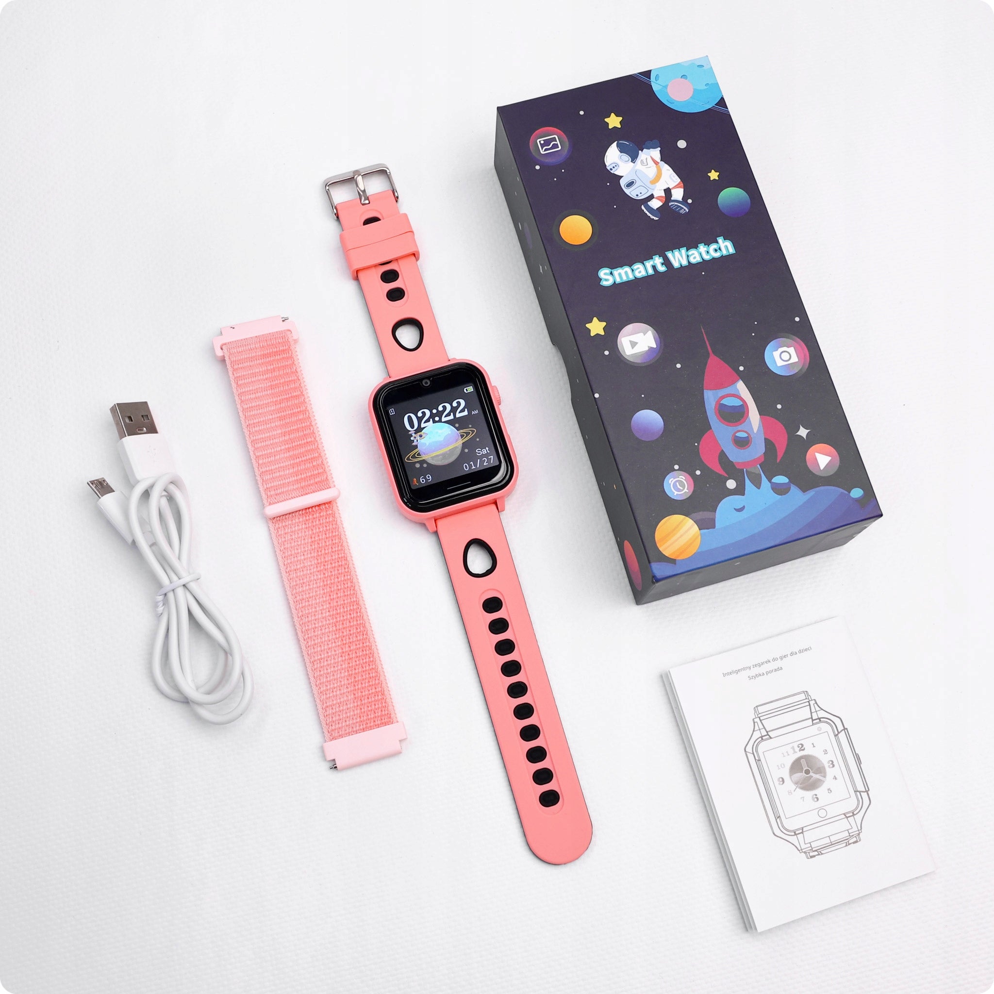Smartwatch for Children's Watch - Conversation Games Menu Polish Steps 2G Manufacturer code smartwatch dla dziecka polskie menu zegarek
