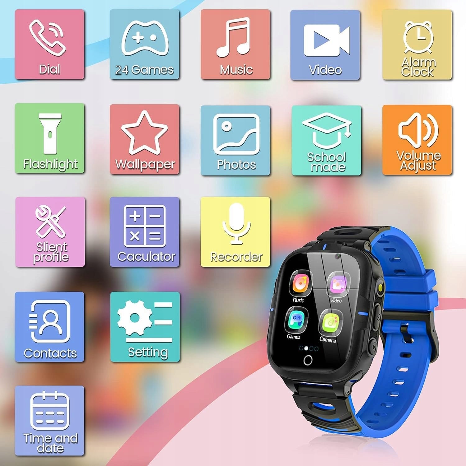 Smartwatch for children – 24 games, camera, phone, MP3, SOS Brand no brand