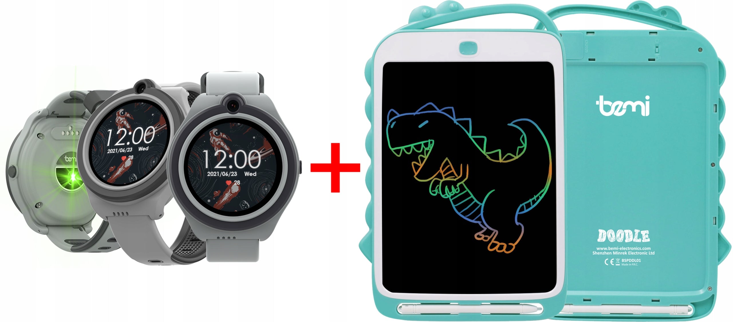 Smartwatch for children Bemi Linko 4G/LTE,GPS,sensors,temp and disappearance grey Manufacturer code BGSLKODOBG