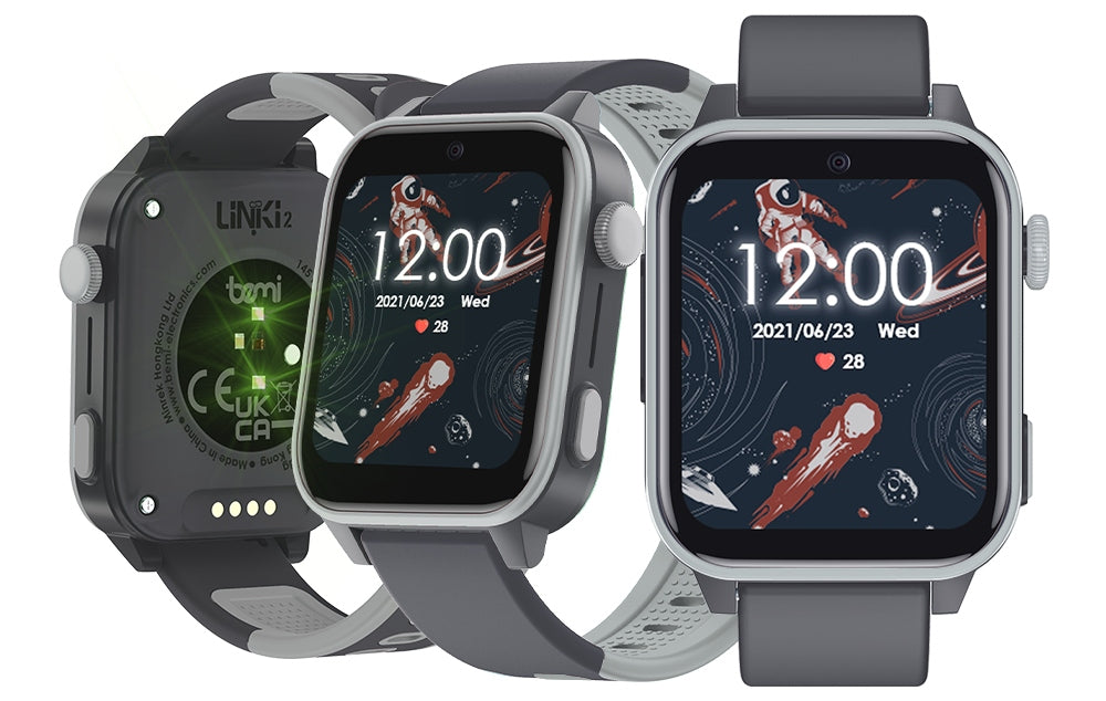 Smartwatch for children Bemi Links2 4G/LTE GPS wifi sensors thermometer grey