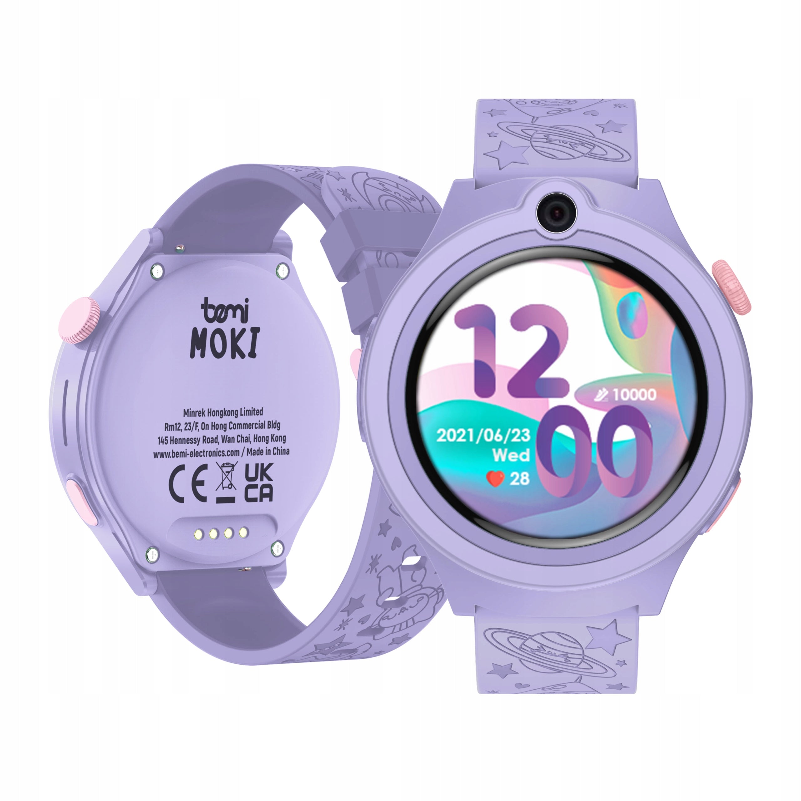 Smartwatch for children Bemi Moki 1.32 inch 360x360 4G LTE GPS LBS purple Packaging status original