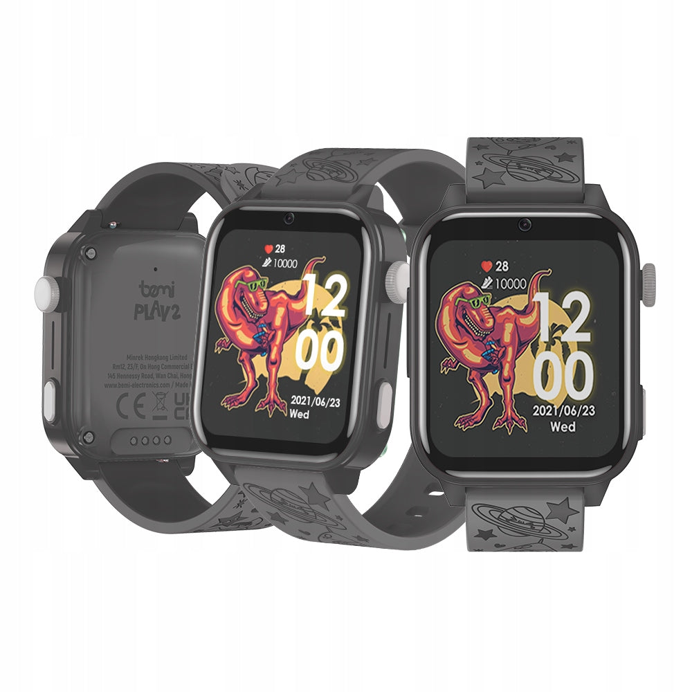 Smartwatch for children Bemi Play2 1.85 inch 4G LTE GPS LBS grey